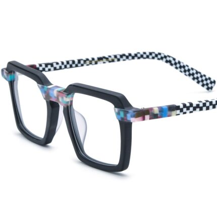 Square Acetate Glasses F9381 — Color 01
